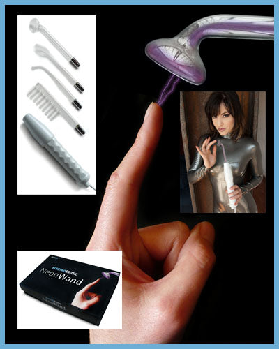Neon Wand Electrosex Kit - White Handle - Purple Electrode