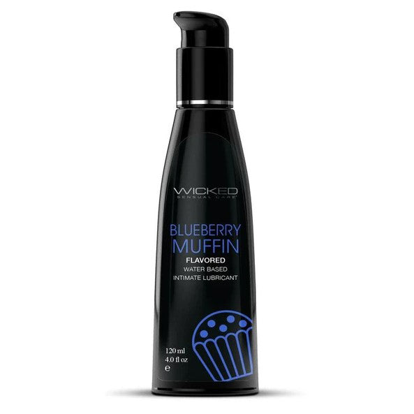 Aqua Blueberry Muffin Flavored Water Based Intimate Lubricant - 4 Fl. Oz.