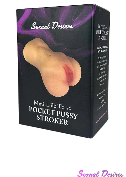 Mini 1.3 lb torso Pocket Pussy Stroker