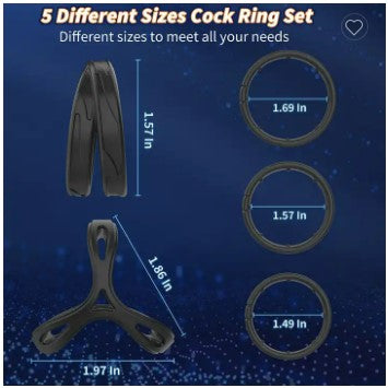 Silicone 5 Piece Tension Ring Set